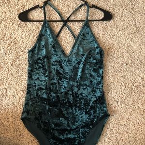 Velvet body suit